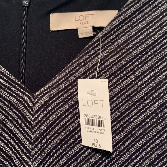 NWT LOFT plus Dress tie waist and pockets Sz 18 - Picture 2 of 5